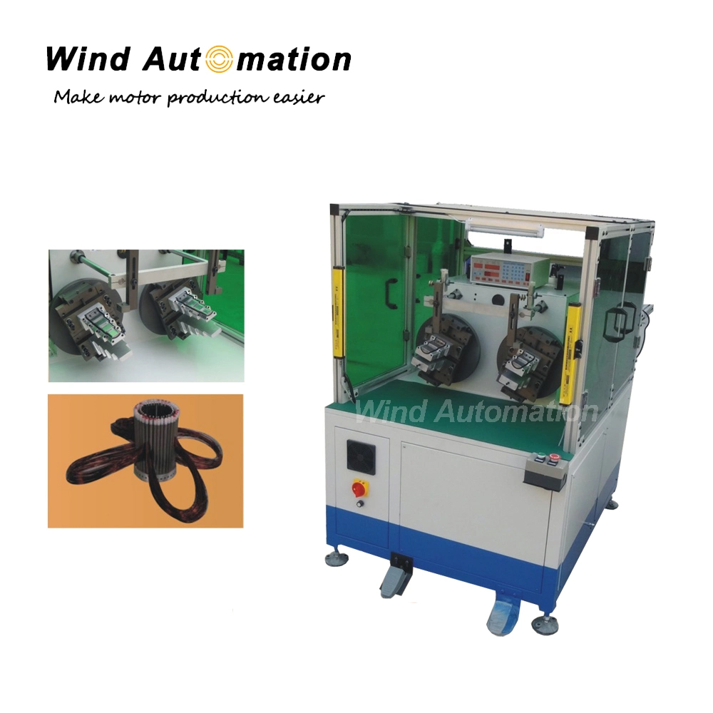 Double-Stations-Horizontal-Structure-Stator-Coil-Winding-Machine