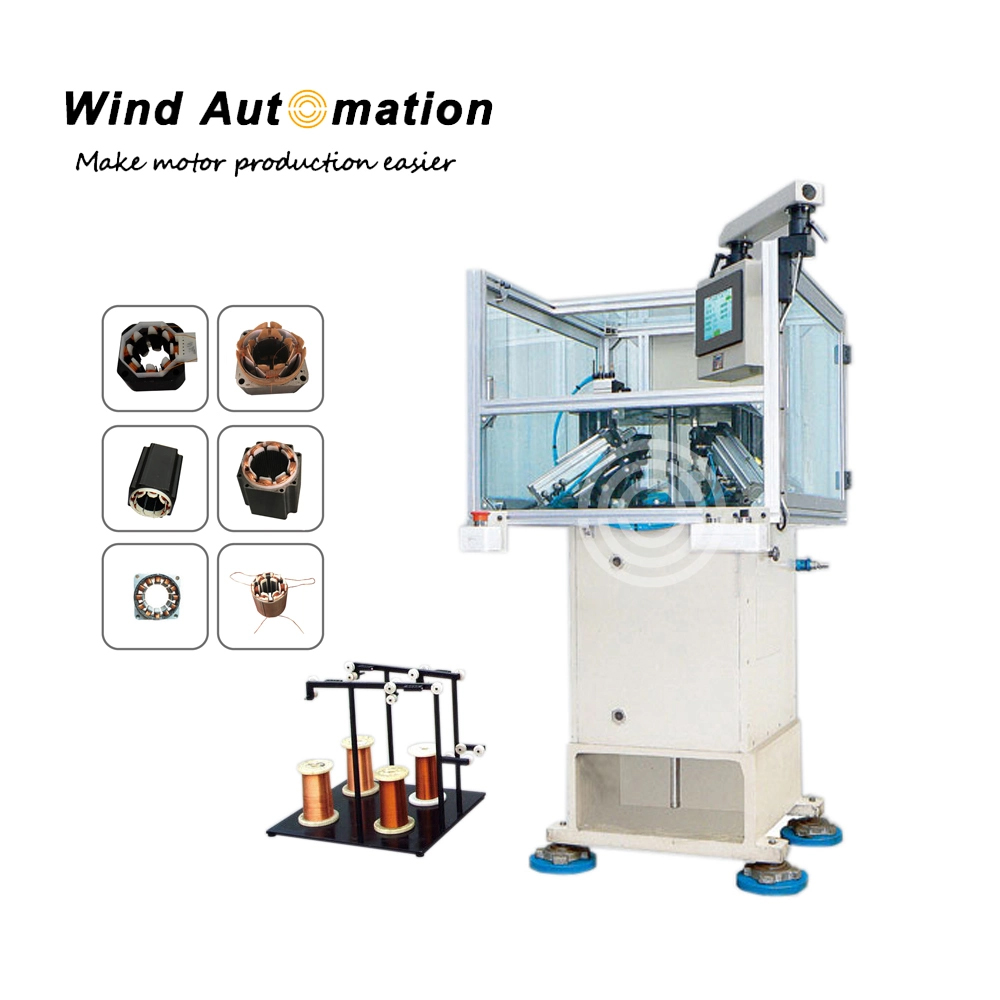 4-Slots-Shaded-Pole-Motor-Stator-Coil-Winding-Machine